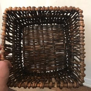 Vintage Accents - Vintage Square Woven Basket Vintage Accents - Vintage Square Woven Basket